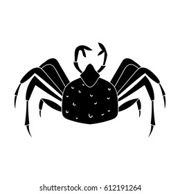 King Crab Icon Black Style Isolated Stock Illustration 612191264