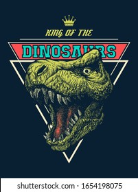 King Of Dinosaurs Graphic With Trex. Jpeg Version