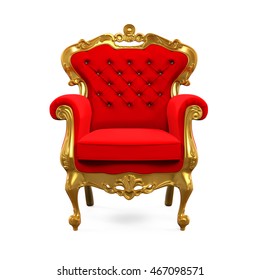 King Throne Chair. 3D rendering