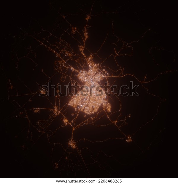 Kirkuk Iraq Street Lights Map Satellite Stock Illustration 2206488265 ...