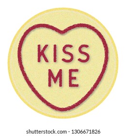 Kiss Me Love Heart Candy Sweet