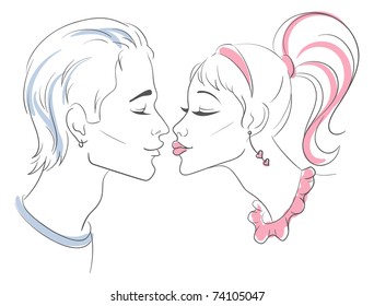 Royalty Free Boy Kissing Girl Stock Images Photos Vectors