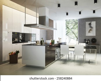 Kitchen Contemporary Style, 3d Images