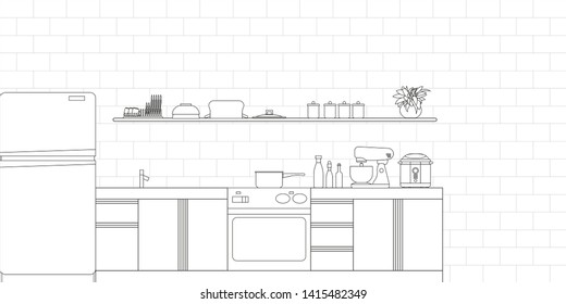 Ideas For Kitchen Interior Design Sketches Photos