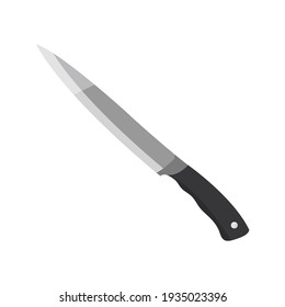 Kitchen knife icon Isolated on white background.  illustration in a flat style.