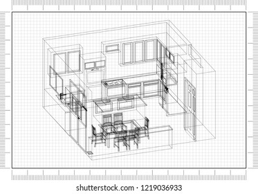 Kitchen Plan Blueprint 260nw 1219036933 