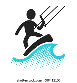 Kite Boarding Icon Pictograms Symbol Stock Illustration 689412106 ...