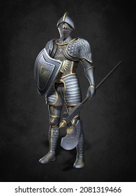 Medieval Knight Templar 3d Illustration Stock Illustration 1836061918 ...