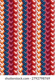 Knit Texture Pattern Seamless Wavy Zigzag Chevron Crochet, Fabric Textile Earthtone Vintage Retro Abstract Background, Ribbed Weave