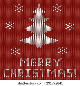 Knitted Christmas New Year Pattern: vector de stock (libre de regalías