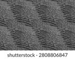 Knitting Textures. Gray Seamless Pattern. Black Knit Background. Snowflake Fair Isle. Metal Sweater Seamless. Scandinavian Print. Silver Macro.