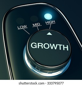 knob with concept of growth (3d render)