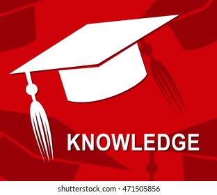Knowledge Mortarboard Showing Know How And Wisdom