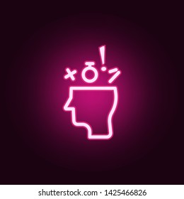 Knowledge neon icon. Elements of education set. Simple icon for websites, web design, mobile app, info graphics