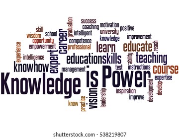 Knowledge Power Word Cloud Concept On Stock Illustration 538219807 ...