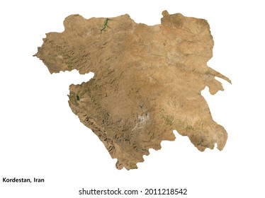 Kordestan, Iran Satellite Imagery (3D Rendering)