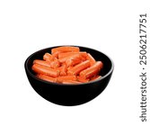 korean food 3d illustration. Tteokbokki korean food 3D. korean food tteobokki 3d