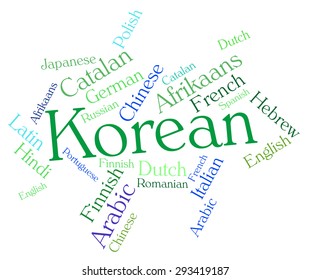 Korean Language Representing Translator Text And Communication