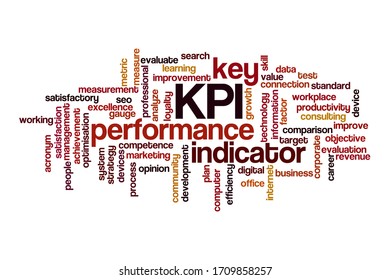 Kpi Word Cloud Concept On White Stock Illustration 1709858257 ...