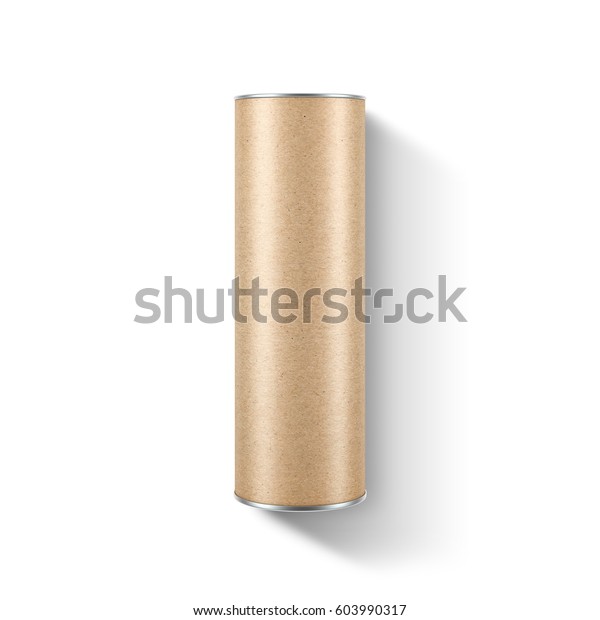 Download Kraft Paper Tube Tin Can Mockup Stock Illustration 603990317