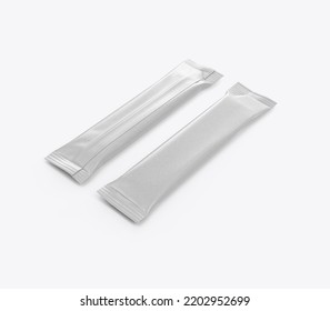 Kraft Stick Sachet Mockup. 3D Render