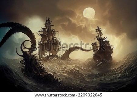 Image, Stock Photo The shadow of shipping