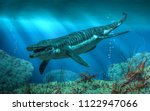 Kronosaurus was a marine reptile that lived in the ocean during the early Cretaceous period when dinosaurs roamed the land.  It is a type of pliosaur. 3D Rendering