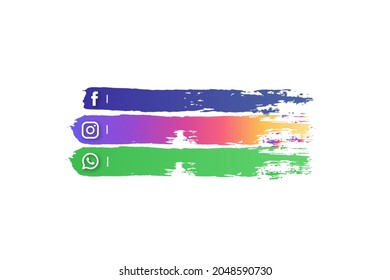 Kuching,Sarawak-september 28,2021: A Design For Facebook, Instagram And WhatsApp  On An Isolated White Background. Social Network For Short Message Exchange In General Using Web Interface, Msg