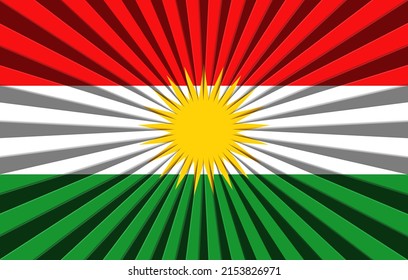 
Kurdistan flag of silk-3D illustration