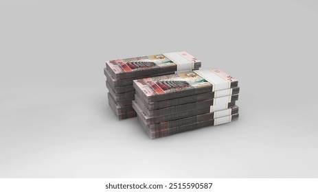 kuwait dinar currency stack 3d render illustration 