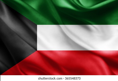 Kuwait Flag Of Silk 