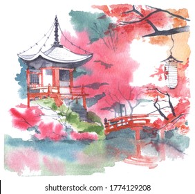 Kyoto Watercolor Images Stock Photos Vectors Shutterstock