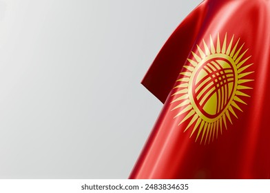 Kyrgyzstan Flag Copy Space design 3d Illustration Stock Image  - Powered by Shutterstock