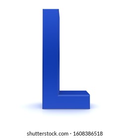 L Letter Blue Sign 3d Rendering Stock Illustration 1608386518 ...