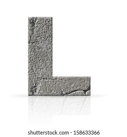 L  Letter Cracked Cement Texture