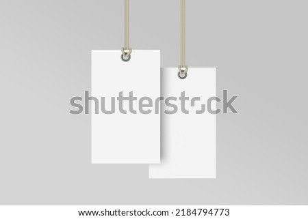 Label Tag 3D Rendering For Mockup