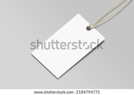 Label Tag 3D Rendering For Mockup