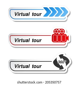 Labels - Stickers For Virtual Tour, Navigation Button