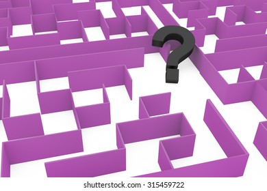Labyrinth with a question mark