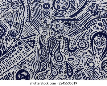 lace pattern on the surface of the fabric
