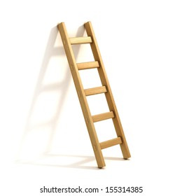 ladders isolated white