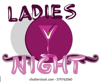 Ladies Night Logo Stock Illustration 379762039