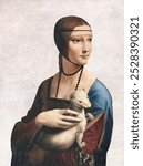 Lady with an Ermine illustration, Leonardo da Vinci