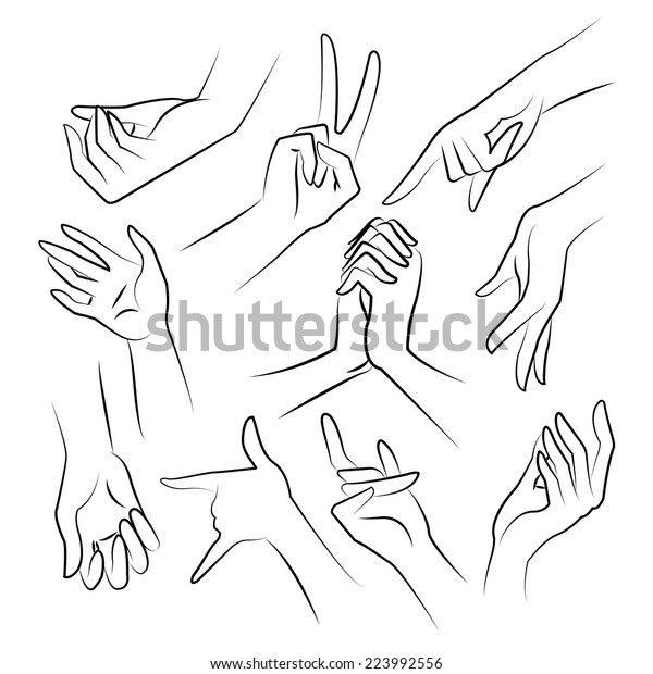 Lady Hands Stock Illustration