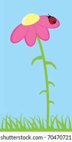 Ladybug and Flower
