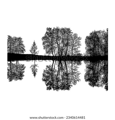 Similar – Image, Stock Photo submerged Lake Forest lake