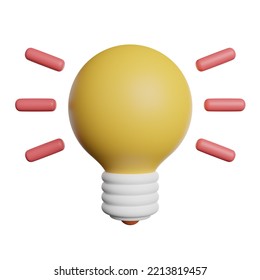 Lamp Creative Idea 3D  Rendering Illustration