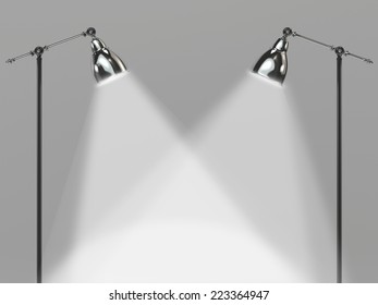 Lamp with lights. High resolution. 3D render