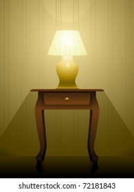 Lamp on a table - raster