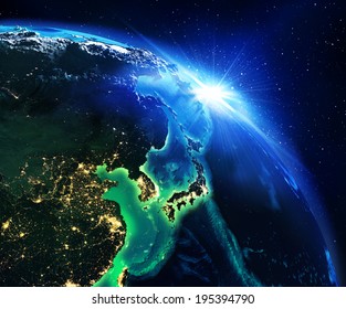地球 日本 夜景 のイラスト素材 画像 ベクター画像 Shutterstock